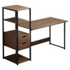 072 000070 10 Work desk Armadi with cabinet pakoworld in sonoma-white 180x80x75cmOffice furniture > Working desk