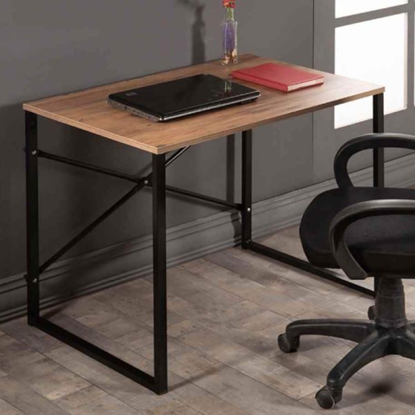 120 000053 4 10 Office desk Zayn pakoworld in black-walnut color 90x60x70εcmOffice furniture > Working desk