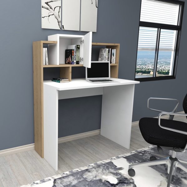 120 000481 2 5 Koogi pakoworld work desk in oak-white shade 94x60x118cmOffice furniture > Working desk