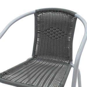 130 000007 4 7 Obbi pakoworld armchair metal-pe in gray colorOutdoor furniture > Garden armchairs