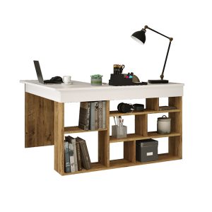 176 000010 1 Rosaline pakoworld corner desk color white-oak 120x129x72cmOffice furniture > Working desk