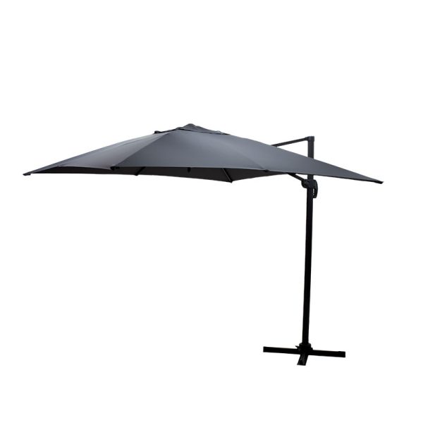 186 000004 6 Professional hanging umbrella 360 degree rotation Raffaella pakoworld aluminum 3x3m anthraciteOutdoor furniture > Garden umbrellas