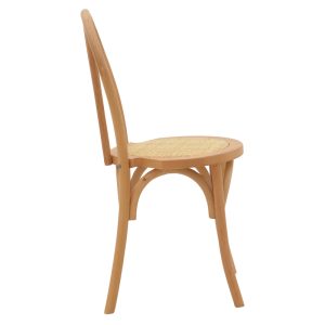 263 000017 2 10 Vienna stackable chair Azhel pakoworld natural beech wood-seat natural rattan 41x50x89cmBOHO CHIC > Chairs and Armchairs