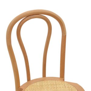 263 000017 4 10 Vienna stackable chair Azhel pakoworld natural beech wood-seat natural rattan 41x50x89cmBOHO CHIC > Chairs and Armchairs