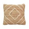 302 000018 13 Cushion Labrinth Inart beige-ecru fabric 45x45x2.5cmBOHO CHIC > Decoratives