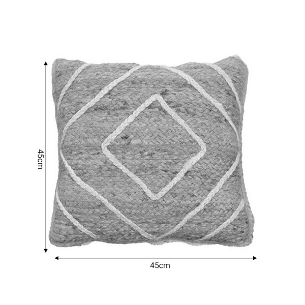 302 000018 3 11 Pillow Teddiens Inart natural 100% jute 45x45x2.5cmBOHO CHIC > Decoratives