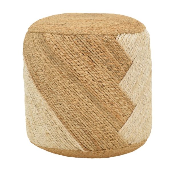 302 000028 12 Stool Elision Inart natural-beige 100% jute 40x40x40cmBOHO CHIC > Stools