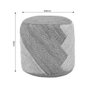302 000028 4 9 Stool Elision Inart natural-beige 100% jute 40x40x40cmBOHO CHIC > Stools