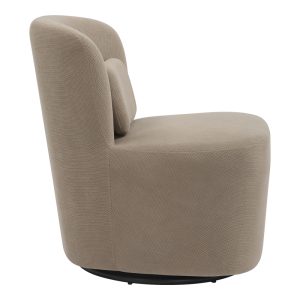 350 000021 2 2 Swish rotating armchair pakoworld bouclé fabric in gray-beige shade 63x76x76.5cmIndoor furniture > Living room armchairs