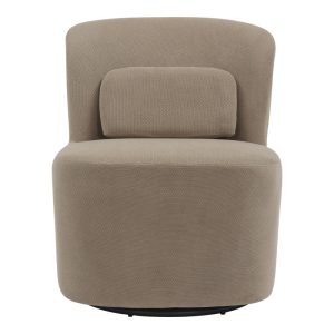 350 000021 3 2 Swish rotating armchair pakoworld bouclé fabric in gray-beige shade 63x76x76.5cmIndoor furniture > Living room armchairs