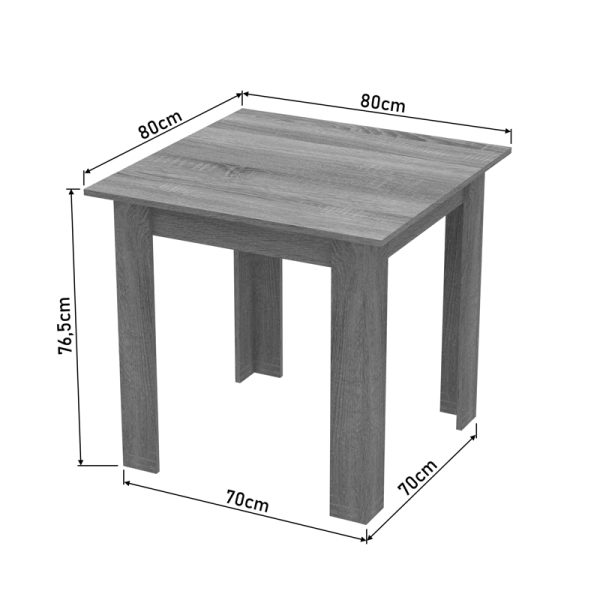 361 000005 3 1 Table Manka I pakoworld in white color 80x80x77cmIndoor furniture > Dining Tables