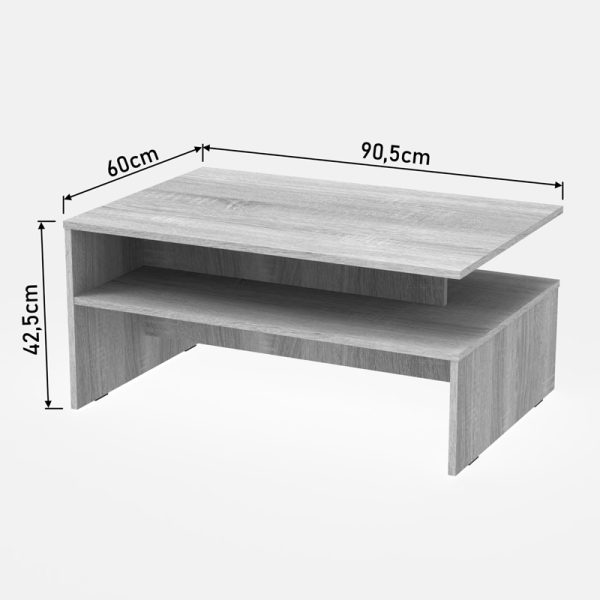 361 000030 3 2 Coffee table Kolya pakoworld in white color 90x60x42.3cmIndoor furniture > Coffee tables