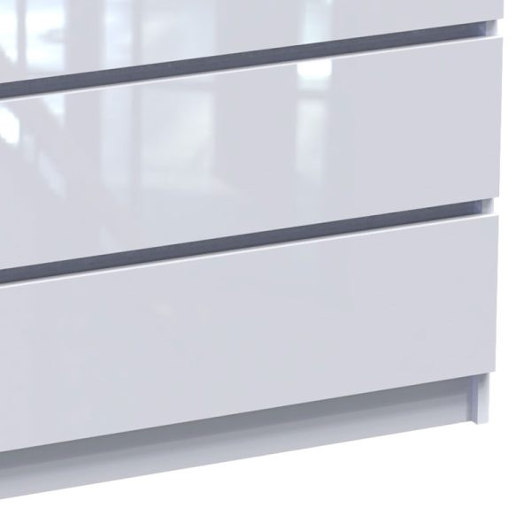 361 000046 2 3 Chest of drawers Dicama pakoworld mdf in white color 85.5x47x98cmIndoor furniture > Drawers-consoles