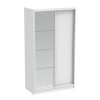 361 000048 8 Aduti pakoworld metal bookshelf in gold-white shade 90x34x182cmIndoor furniture > Home organization > Kitchen > Shelves