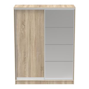 361 000050 2 9 Korredor I pakoworld two-leaf sliding wardrobe with mirror in sonoma color 160x60x220cmIndoor furniture > Wardrobes
