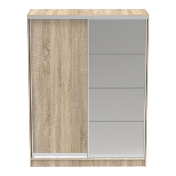 361 000050 2 9 Korredor I pakoworld two-leaf sliding wardrobe with mirror in sonoma color 160x60x220cmIndoor furniture > Wardrobes