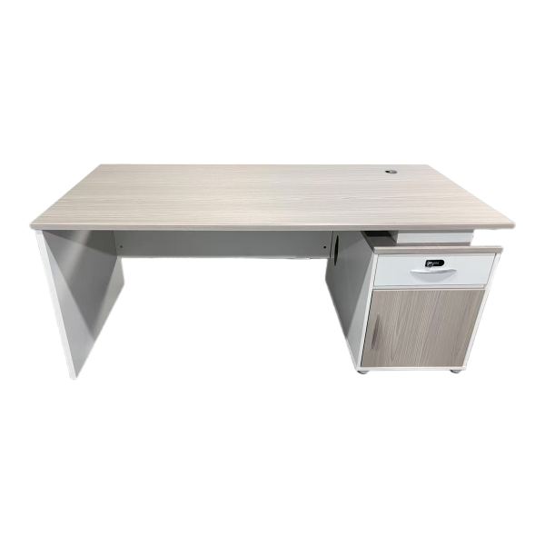 367 000013 1 4 Work desk Armadi with cabinet pakoworld in sonoma-white 180x80x75cmOffice furniture > Working desk