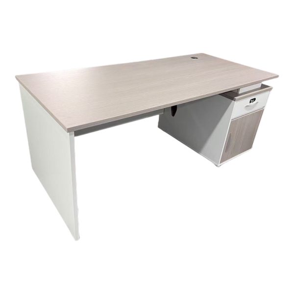 367 000013 1 Work desk Armadi with cabinet pakoworld in sonoma-white 180x80x75cmOffice furniture > Working desk