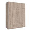 361 000061 Aduti pakoworld metal bookshelf in gold-white shade 90x34x182cmIndoor furniture > Home organization > Kitchen > Shelves
