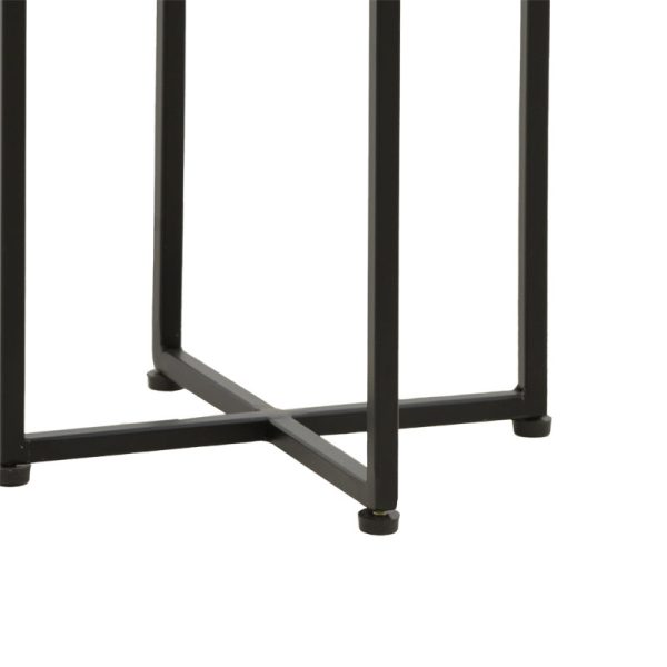 113 000031 4 Side table Miles pakoworld solid acacia wood natural-black 29x29x54cmBOHO CHIC > Coffee Tables