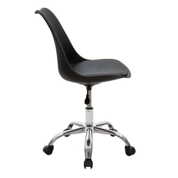 127 000024 2 Office chair Gaston II pakoworld PP-PU in black colorOffice furniture > Labor office chairs