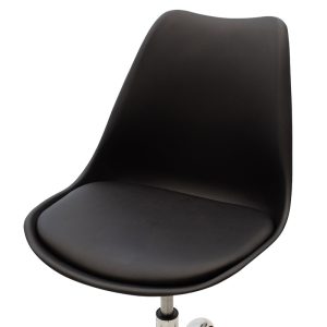 127 000024 4 Office chair Gaston II pakoworld PP-PU in black colorOffice furniture > Labor office chairs