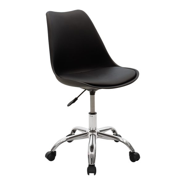 127 000024 Office chair Gaston II pakoworld PP-PU in black colorOffice furniture > Labor office chairs