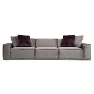 3 seater sofa PWF-0594 pakoworld fabric grey 300x100x76cm