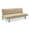 3 seater sofa-bed Travis pakoworld with fabric in beige color 175x83x74cm