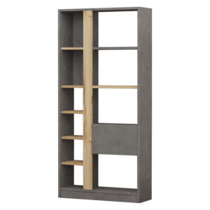 Alive pakoworld bookcase color anthracite antique-sonoma 75.5x25x160cm