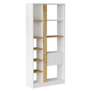 Alive pakoworld bookcase color white-sonoma 75.5x25x160cm