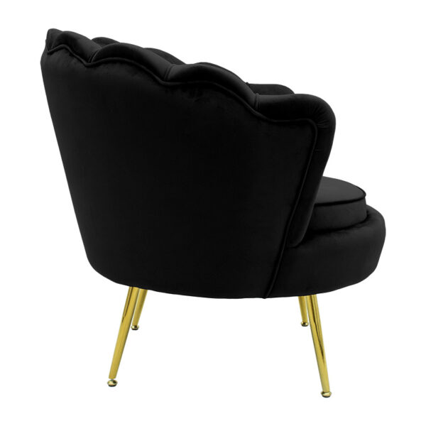 Armchair Daimon pakoworld velvet black golden 79x74x78cm 2 Armchair Daimon pakoworld velvet black-golden 79x74x78cmIndoor furniture > Living room armchairs