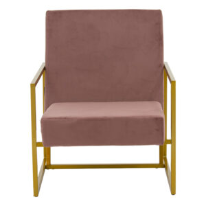 Armchair Evelyn pakoworld velvet rotten apple golden 62x73x75cm 3 Armchair Evelyn pakoworld velvet rotten apple-golden 62x73x75cmIndoor furniture > Living room armchairs