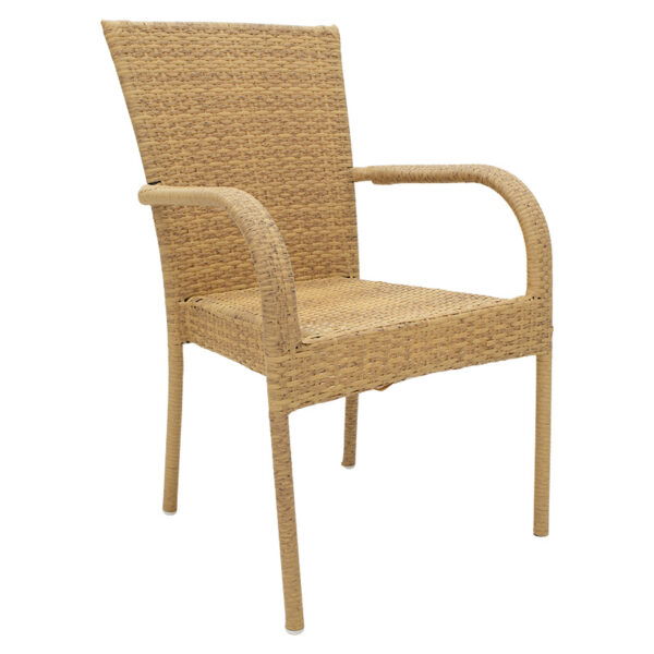 Armchair Laura pakoworld metal-pe rattan natural