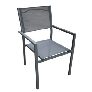 Armchair Moly pakoworld anthracite aluminum-textilene 61x56.5x87.5cm