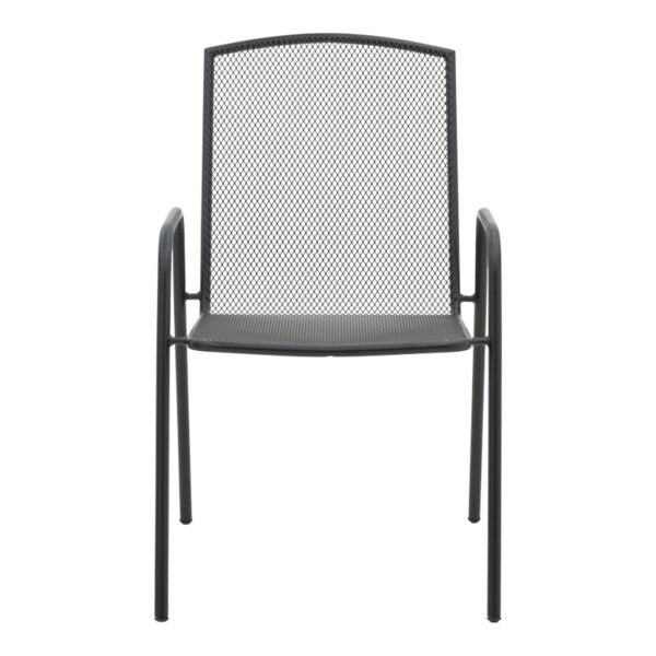 Armchair Pomedon pakoworld stackable black metal 56x64x87cm 3 Armchair Pomedon pakoworld stackable black metal 56x64x87cmOutdoor furniture > Garden armchairs