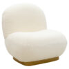 Armchair Rosalie pakoworld fabric bucle cream-golden 83x80x79cm