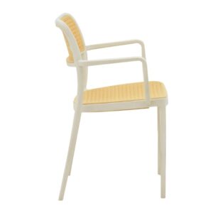 Armchair Westley pakoworld pp natural white 58x47x81cm 2 Armchair Westley pakoworld pp natural-white 58x47x81cmOutdoor furniture > Garden armchairs