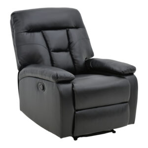 Armchair relax with massage mechanism Terpsi pakoworld PU black 80x94x102cm