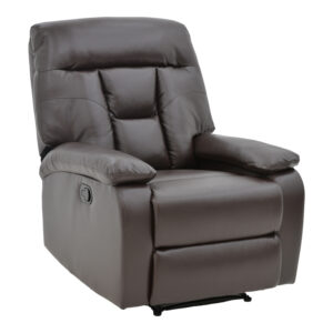 Armchair relax with massage mechanism Terpsi pakoworld PU brown 80x94x100cm.