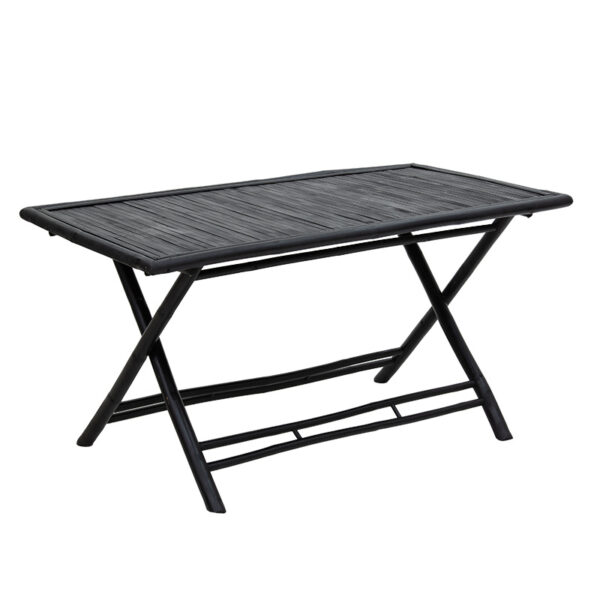 Badou pakoworld folding bamboo table black 150x80x77cm