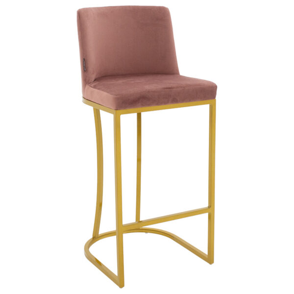 Bar Stool Impartial metal golden legs-velvet rotten apple