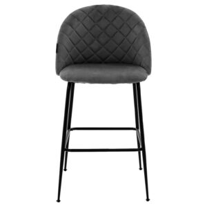 Bar Stool Kudos metal black legs velve dark grey 3 Bar Stool Kudos metal black legs-velve dark greyIndoor furniture > Bar stools