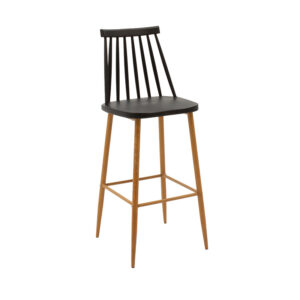 Bar stool Aurora pakoworld black pp-leg natural 42x49x109cm