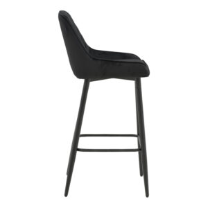 Bar stool Deppy pakoworld blackvelvet black metal 43x54x102cm 2 Bar stool Deppy pakoworld blackvelvet- black metal 43x54x102cmIndoor furniture > Bar stools