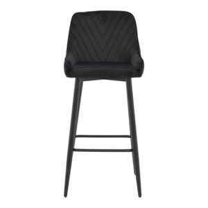 Bar stool Deppy pakoworld blackvelvet black metal 43x54x102cm 3 Bar stool Deppy pakoworld blackvelvet- black metal 43x54x102cmIndoor furniture > Bar stools