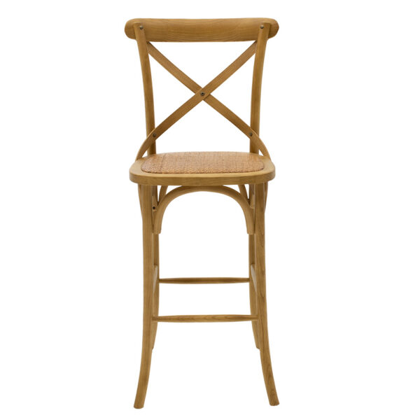 Bar stool Reid pakoworld wood sonoma brown rattan 3 Bar stool Reid pakoworld wood sonoma- brown rattanIndoor furniture > Bar stools