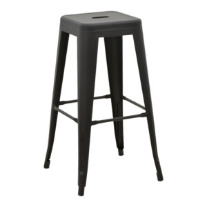 Bar stool Utopia pakoworld metal black matte 42x42x76cm