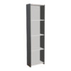 Bookcase Courtnai pakoworld anthracite-white melamine 40x19.5x170cm