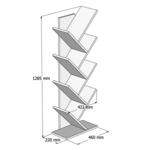 Bookcase Luptus pakoworld melamine oak 46x22x128.5cm 2 Bookcase Luptus pakoworld melamine oak 46x22x128.5cmIndoor furniture > Bookshelves